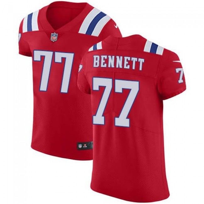 Nike Patriots #77 Michael Bennett Red Alternate Men's Stitched NFL Vapor Untouchable Elite Jersey