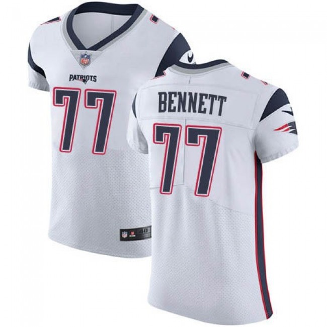Nike Patriots #77 Michael Bennett White Men's Stitched NFL Vapor Untouchable Elite Jersey