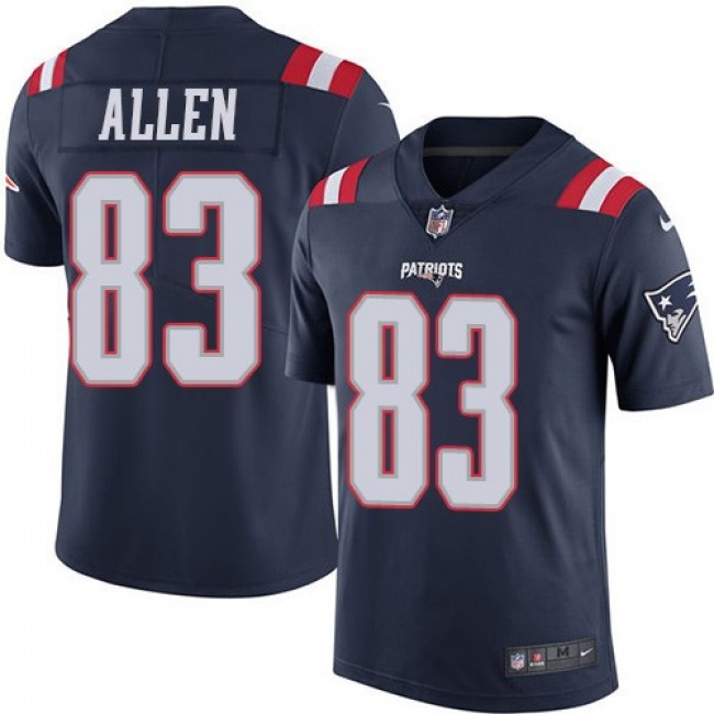 New England Patriots #83 Dwayne Allen Navy Blue Youth Stitched NFL Limited Rush Jersey