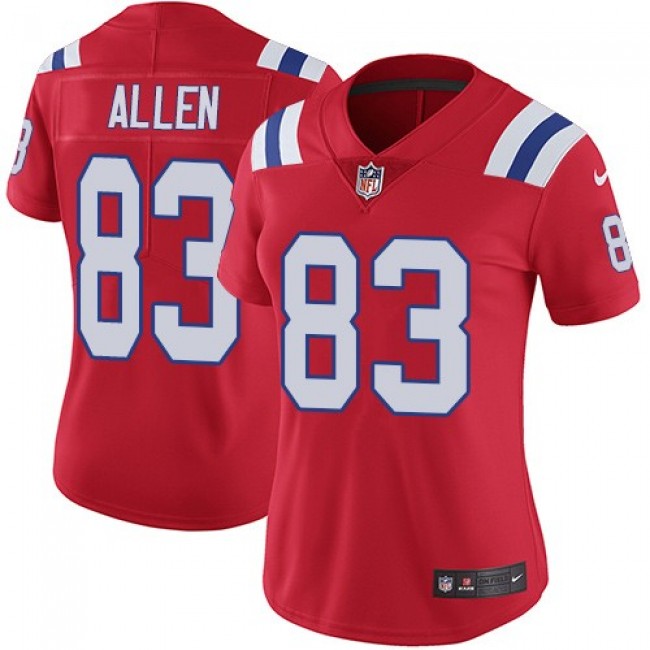 Women's Patriots #83 Dwayne Allen Red Alternate Stitched NFL Vapor Untouchable Limited Jersey
