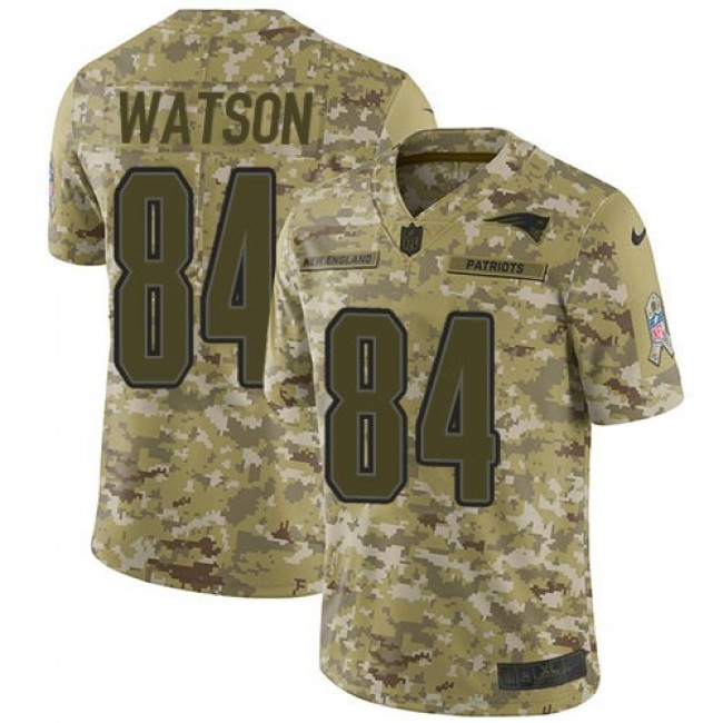 Nike Patriots #84 Benjamin Watson Camo Men's Stitched NFL Limited 2018 Salute To Service Jersey