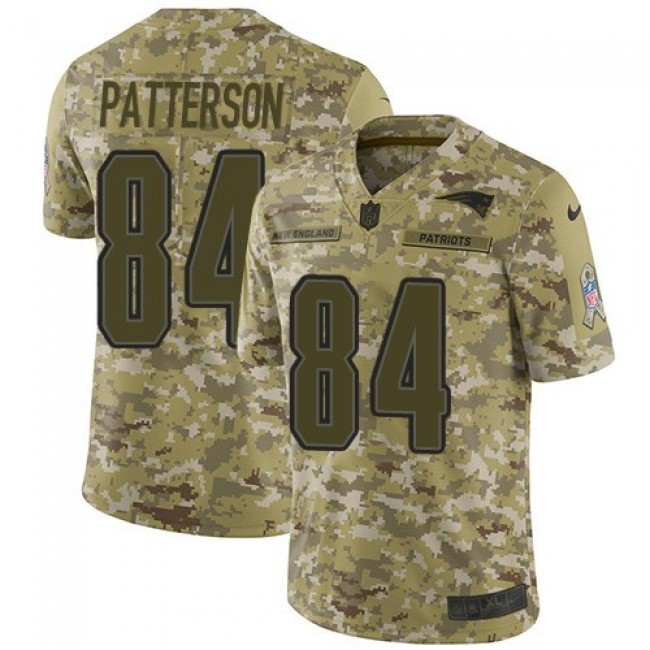 Nike Patriots #84 Cordarrelle Patterson Camo Men's Stitched NFL Limited 2018 Salute To Service Jersey