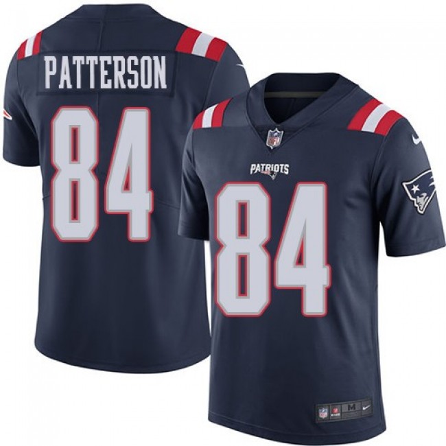 Nike Patriots #84 Cordarrelle Patterson Navy Blue Men's Stitched NFL Limited Rush Jersey