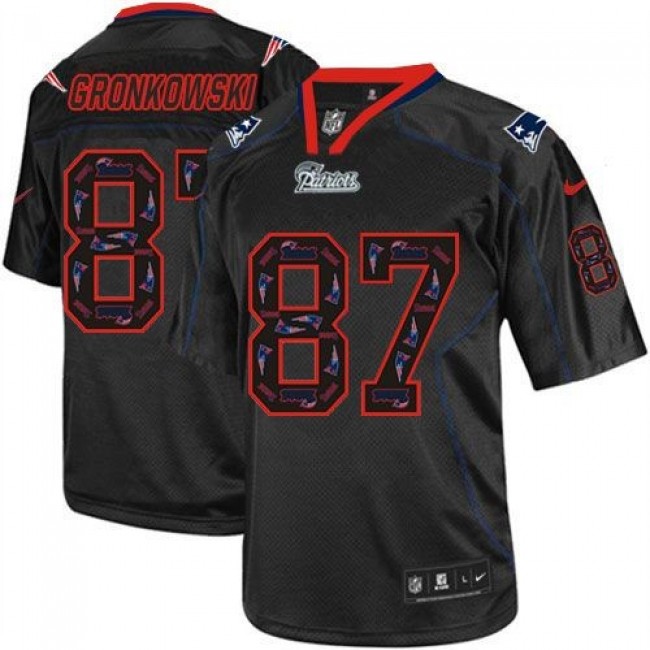 Nike Patriots #87 Rob Gronkowski New Lights Out Black Men's Stitched NFL Elite Jersey