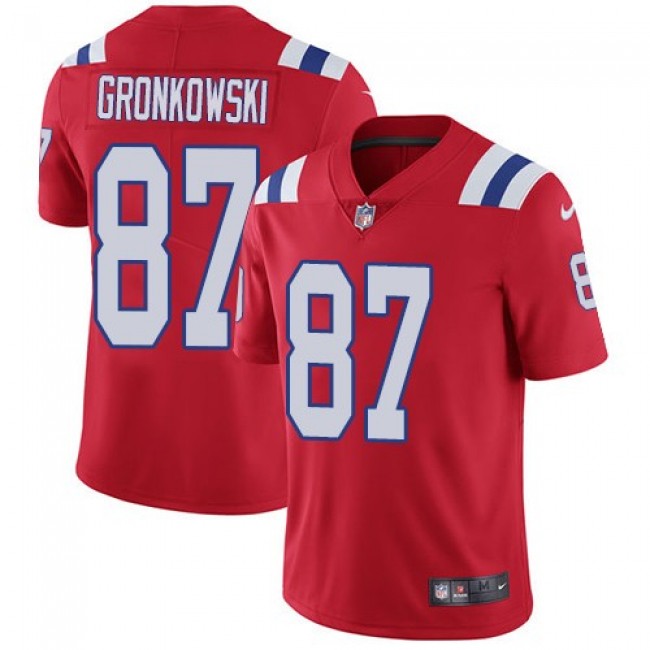 Nike Patriots #87 Rob Gronkowski Red Alternate Men's Stitched NFL Vapor Untouchable Limited Jersey