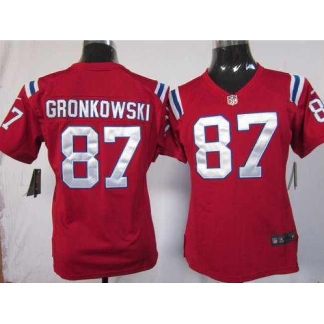 Women's Patriots #87 Rob Gronkowski Red Alternate Stitched NFL Elite Jersey