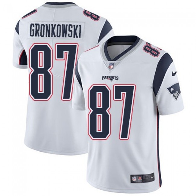 New England Patriots #87 Rob Gronkowski White Youth Stitched NFL Vapor Untouchable Limited Jersey