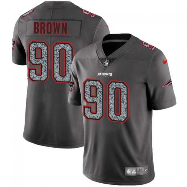 New England Patriots #90 Malcom Brown Gray Static Youth Stitched NFL Vapor Untouchable Limited Jersey