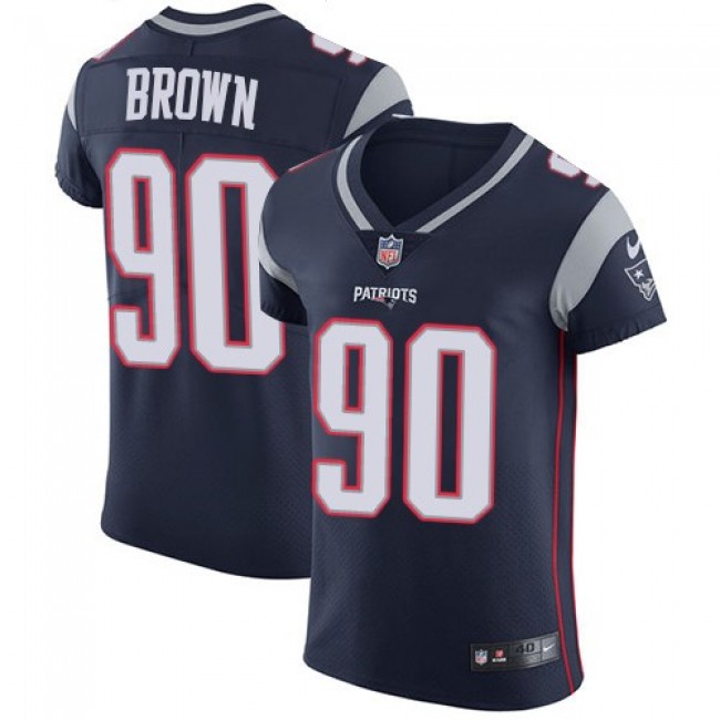 Nike Patriots #90 Malcom Brown Navy Blue Team Color Men's Stitched NFL Vapor Untouchable Elite Jersey