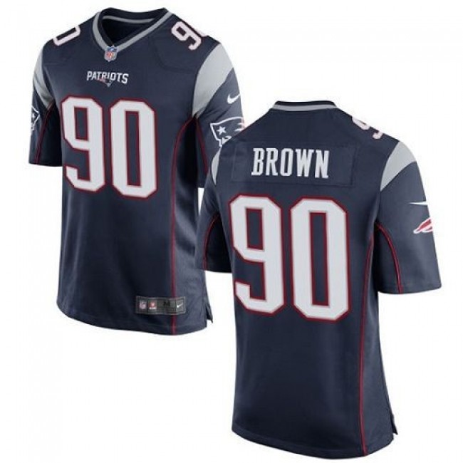 New England Patriots #90 Malcom Brown Navy Blue Team Color Youth Stitched NFL New Elite Jersey