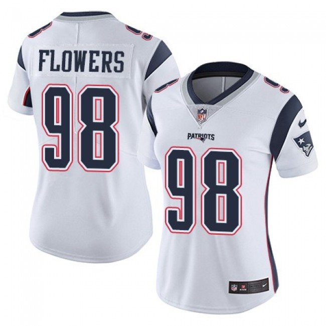 Women's Patriots #98 Trey Flowers White Stitched NFL Vapor Untouchable Limited Jersey