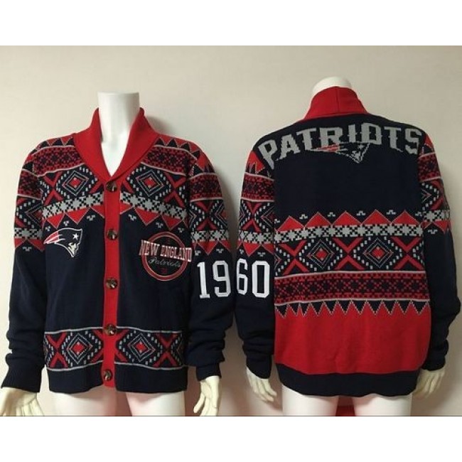 Nike Patriots Blank Navy Blue/Red Men's Ugly Sweater