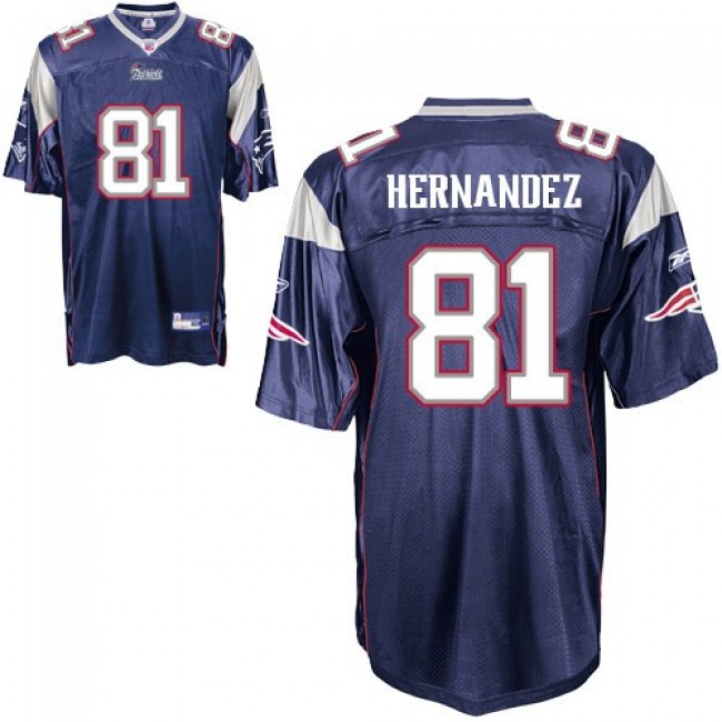 Patriots #81 Aaron Hernandez Dark Blue Stitched NFL Jersey