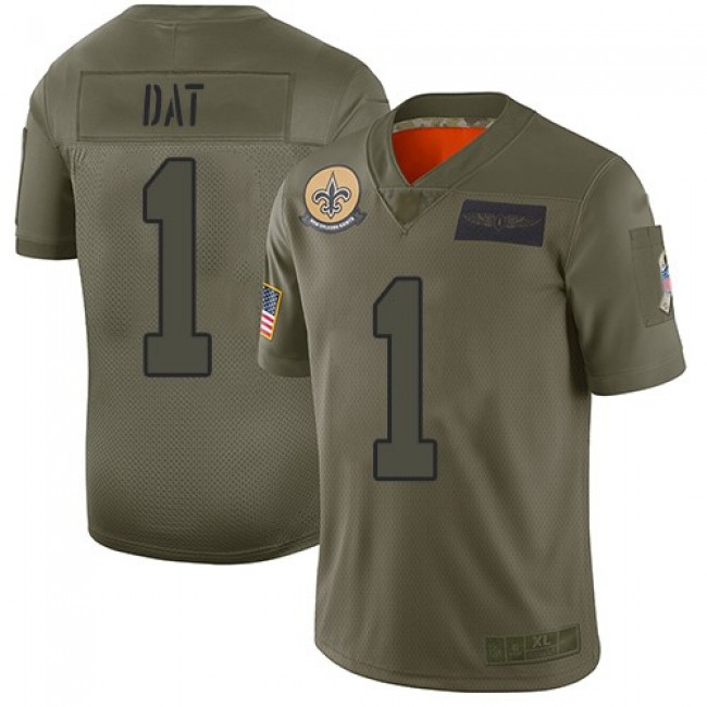 Nike Saints #1 Who Dat Camo Men's Stitched NFL Limited 2019 Salute To Service Jersey