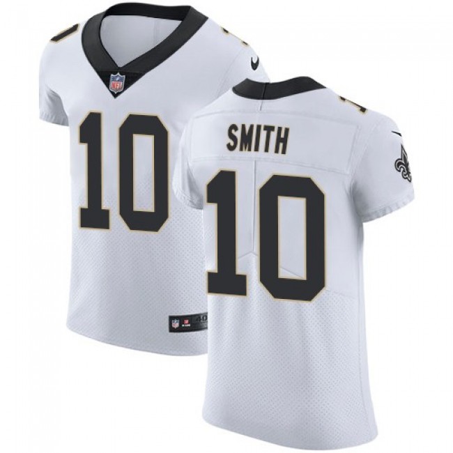 Nike Saints #10 Tre'Quan Smith White Men's Stitched NFL Vapor Untouchable Elite Jersey