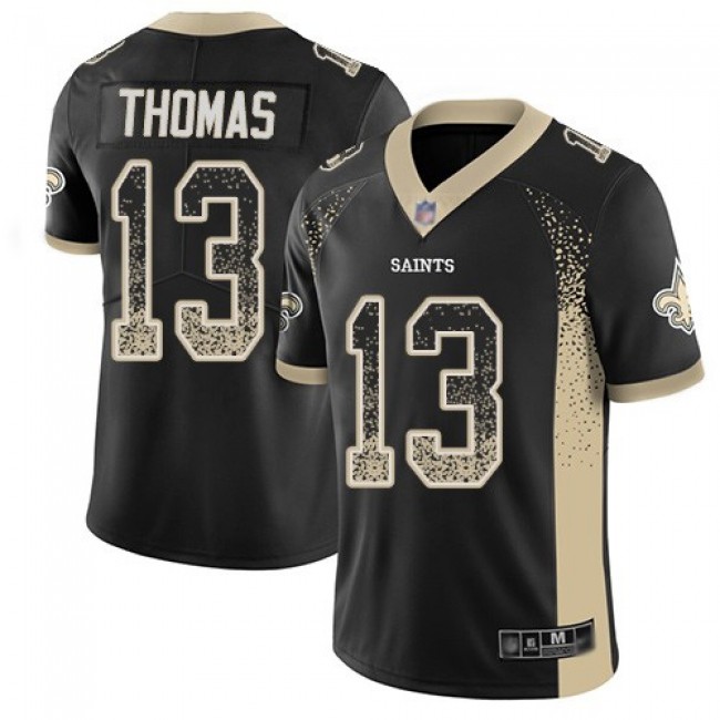 Nike Saints #13 Michael Thomas Black Team Color Men's Stitched NFL Limited Rush Drift Fashion Jersey