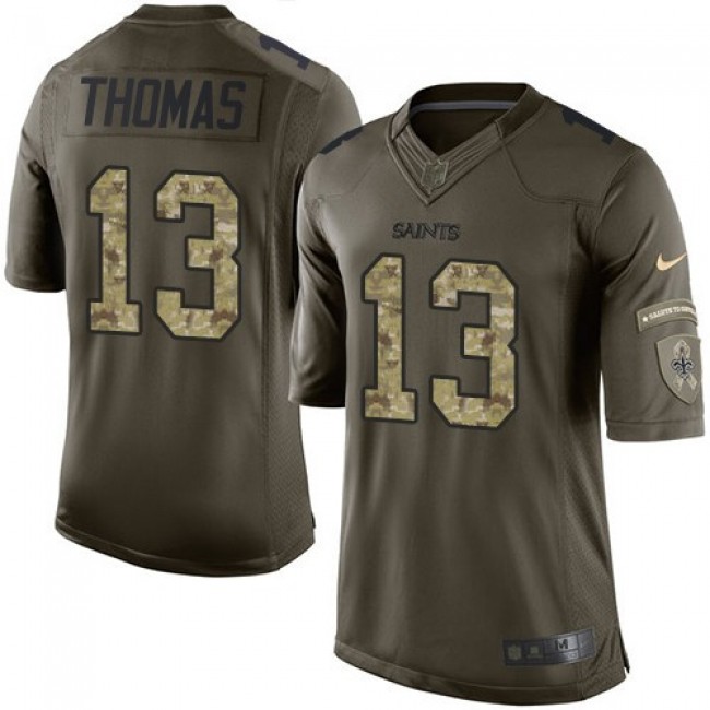 New Orleans Saints #13 Michael Thomas Green Youth Stitched NFL Limited 2015 Salute to Service Jersey