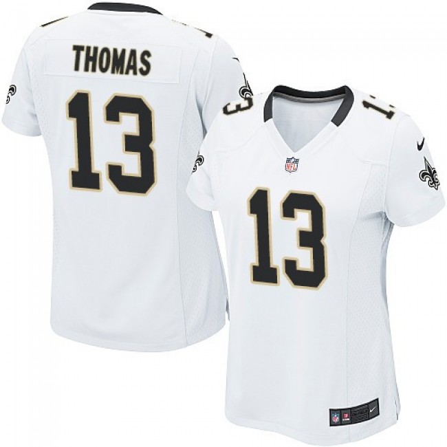 Women's Saints #13 Michael Thomas White Stitched NFL Elite Jersey