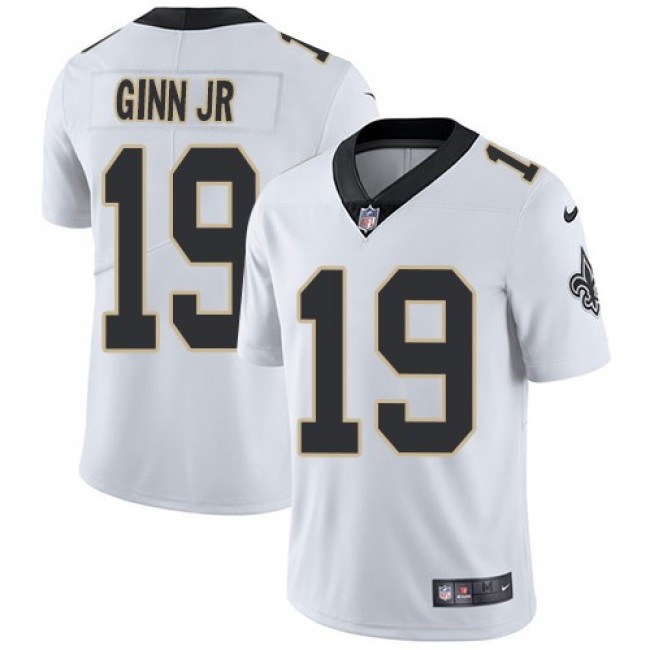 New Orleans Saints #19 Ted Ginn Jr White Youth Stitched NFL Vapor Untouchable Limited Jersey
