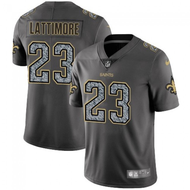 New Orleans Saints #23 Marshon Lattimore Gray Static Youth Stitched NFL Vapor Untouchable Limited Jersey