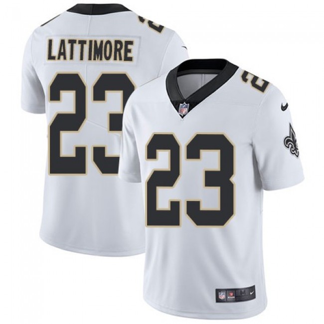 Nike Saints #23 Marshon Lattimore White Men's Stitched NFL Vapor Untouchable Limited Jersey