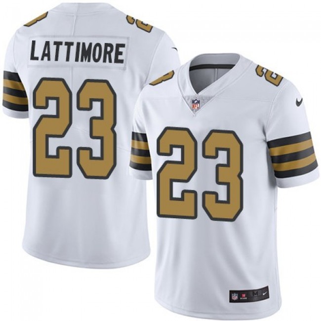 New Orleans Saints #23 Marshon Lattimore White Youth Stitched NFL Limited Rush Jersey