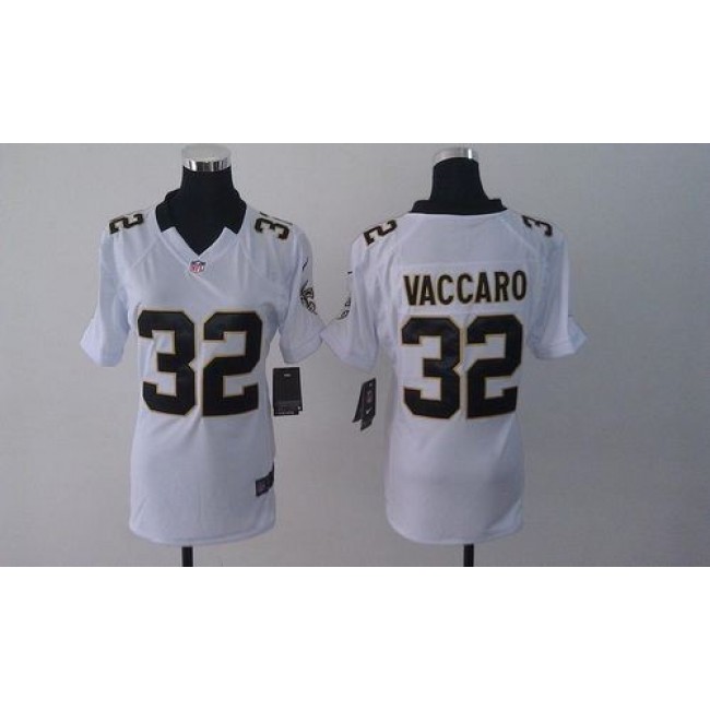 Women's Saints #32 Kenny Vaccaro White Stitched NFL Elite Jersey