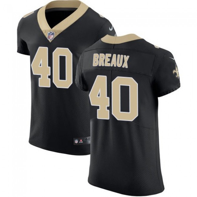 Nike Saints #40 Delvin Breaux Black Team Color Men's Stitched NFL Vapor Untouchable Elite Jersey