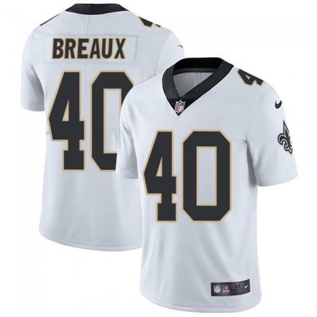 Nike Saints #40 Delvin Breaux White Men's Stitched NFL Vapor Untouchable Limited Jersey