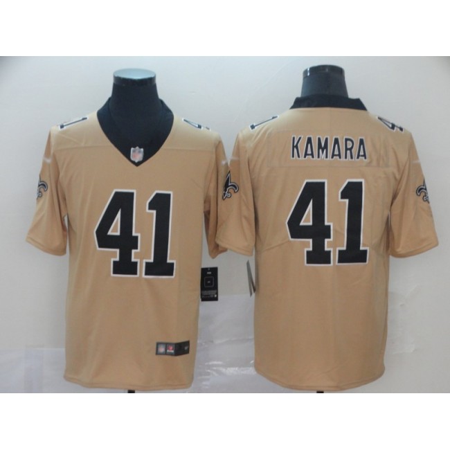 Nike Saints #41 Alvin Kamara Gold Men's Stitched NFL Limited Inverted Legend Jersey