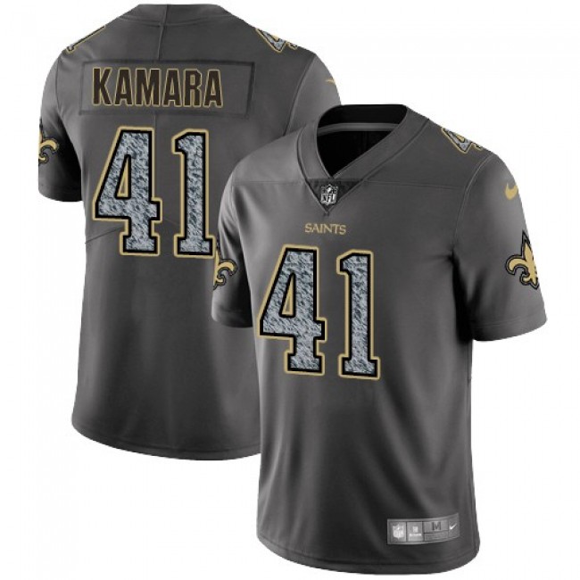 New Orleans Saints #41 Alvin Kamara Gray Static Youth Stitched NFL Vapor Untouchable Limited Jersey