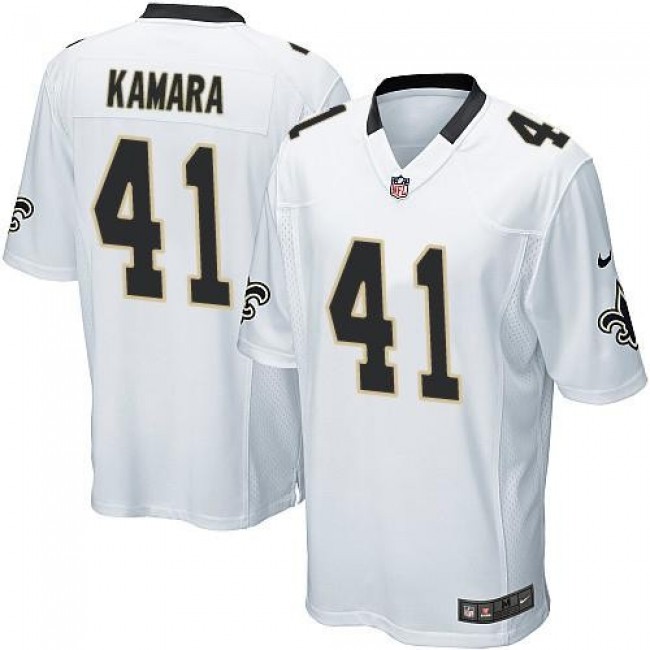 New Orleans Saints #41 Alvin Kamara White Youth Stitched NFL Elite Jersey