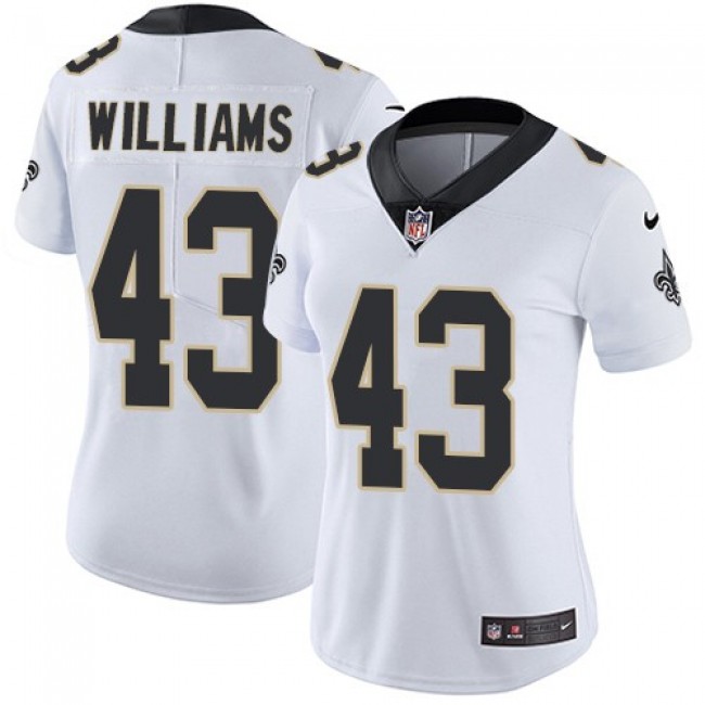 Women's Saints #43 Marcus Williams White Stitched NFL Vapor Untouchable Limited Jersey