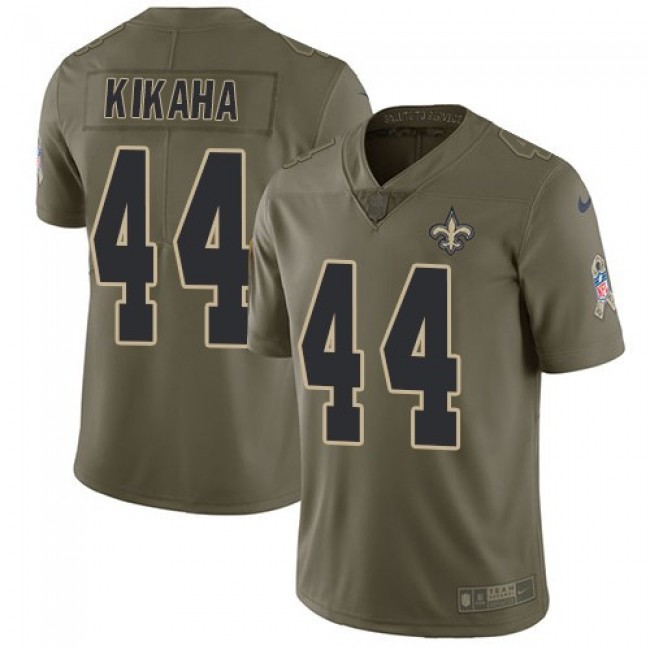 New Orleans Saints #44 Hau oli Kikaha Olive Youth Stitched NFL Limited 2017 Salute to Service Jersey