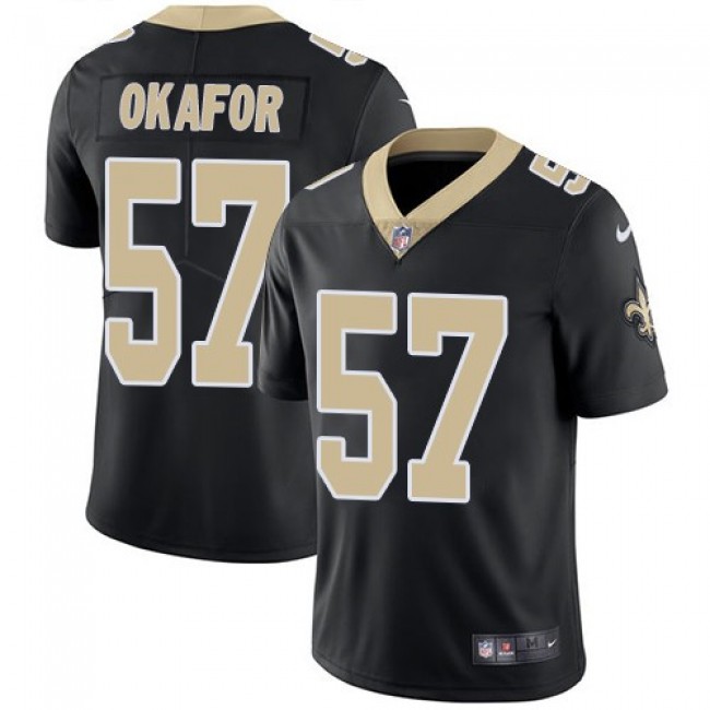 New Orleans Saints #57 Alex Okafor Black Team Color Youth Stitched NFL Vapor Untouchable Limited Jersey