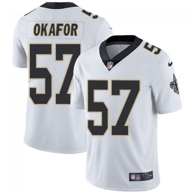 New Orleans Saints #57 Alex Okafor White Youth Stitched NFL Vapor Untouchable Limited Jersey