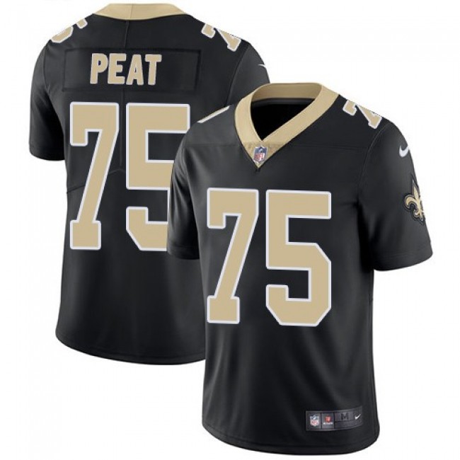 New Orleans Saints #75 Andrus Peat Black Team Color Youth Stitched NFL Vapor Untouchable Limited Jersey