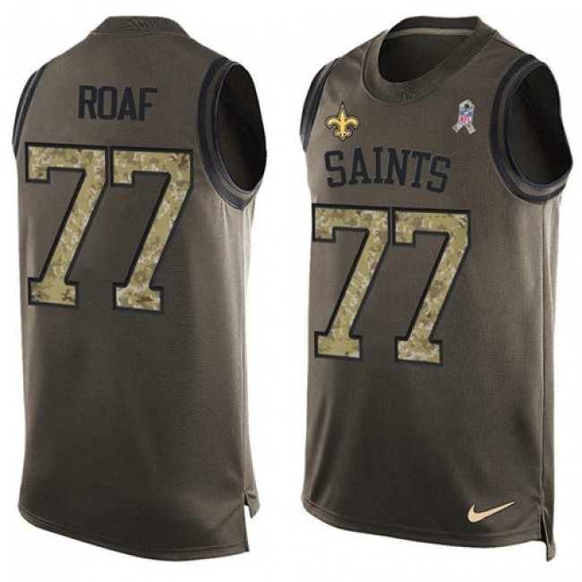 Nike Saints #77 Willie Roaf Green Men's Stitched NFL Limited Salute To Service Tank Top Jersey