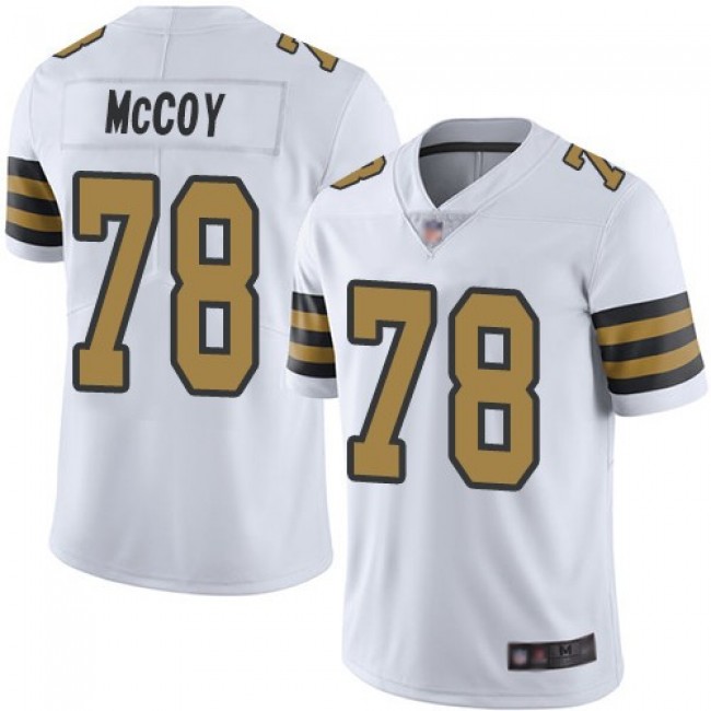 Nike Saints #78 Erik McCoy White Men's Stitched NFL Limited Rush Jersey