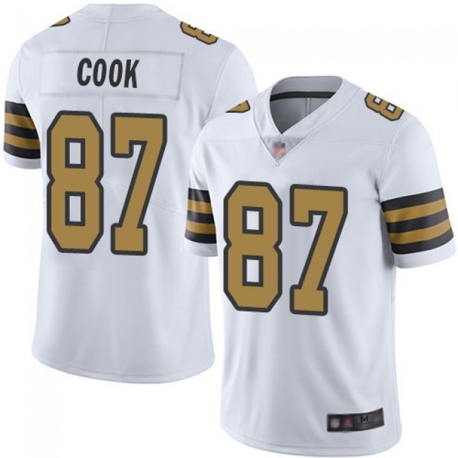 Nike Saints #87 Jared Cook White Men's Stitched NFL Limited Rush Jersey