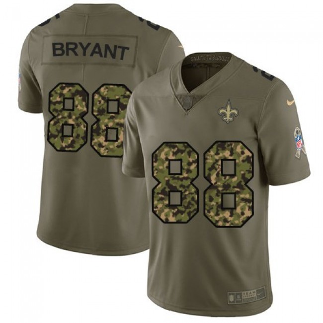 Nike Saints #88 Dez Bryant Olive/Camo Men's Stitched NFL Limited 2017 Salute To Service Jersey