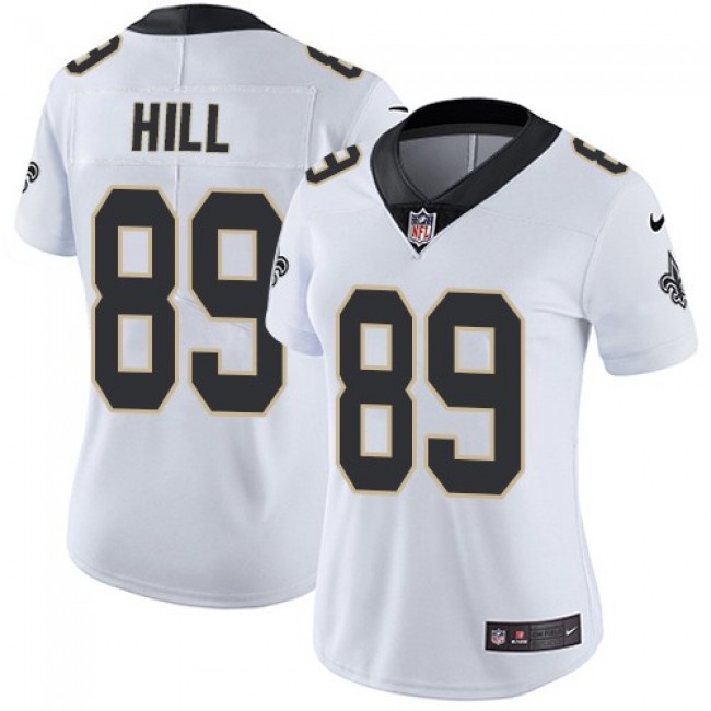 Women's Saints #89 Josh Hill White Stitched NFL Vapor Untouchable Limited Jersey