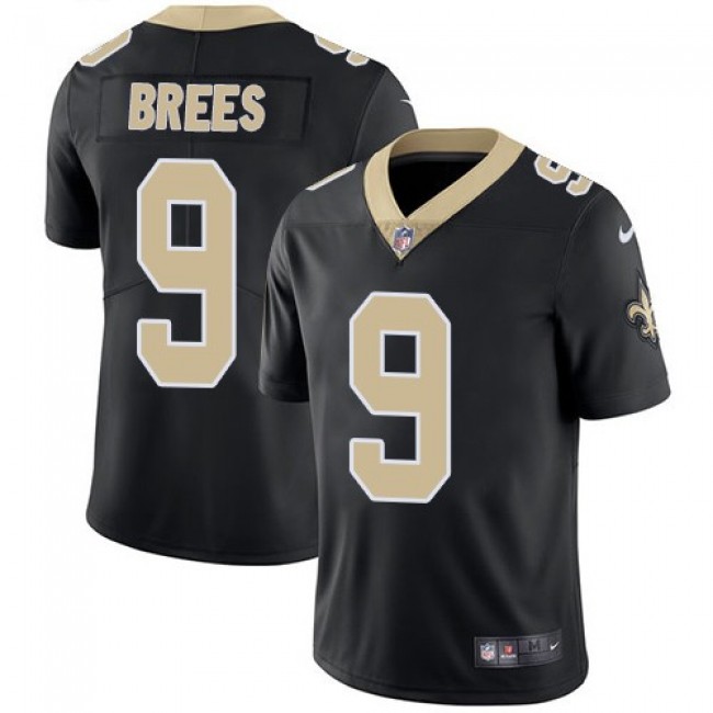 New Orleans Saints #9 Drew Brees Black Team Color Youth Stitched NFL Vapor Untouchable Limited Jersey