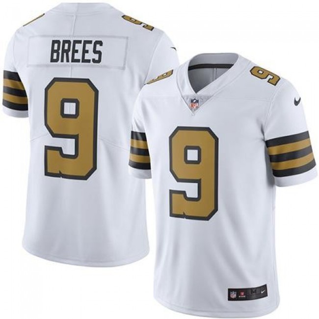New Orleans Saints #9 Drew Brees White Youth Stitched NFL Limited Rush Jersey