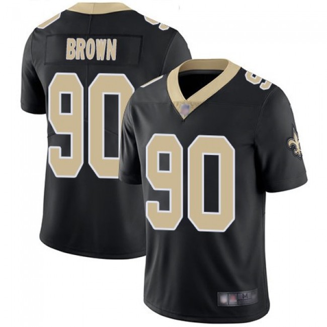 Nike Saints #90 Malcom Brown Black Team Color Men's Stitched NFL Vapor Untouchable Limited Jersey