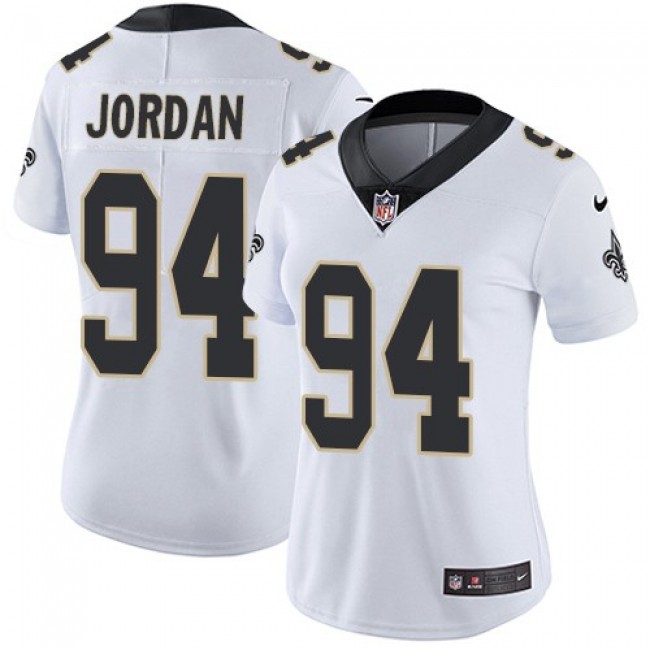 Women's Saints #94 Cameron Jordan White Stitched NFL Vapor Untouchable Limited Jersey