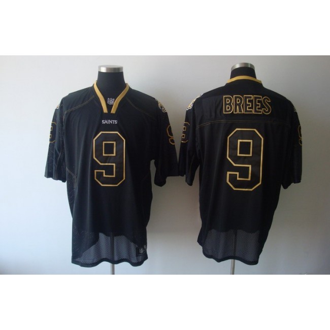 Saints #9 Drew Brees Lights Out Black Stitched NFL Jersey