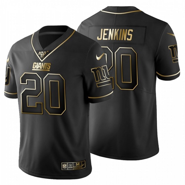 New York Giants #20 Janoris Jenkins Men's Nike Black Golden Limited NFL 100 Jersey