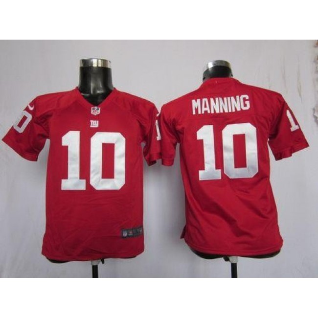 New York Giants #10 Eli Manning Red Alternate Youth Stitched NFL Elite Jersey