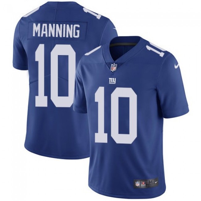 New York Giants #10 Eli Manning Royal Blue Team Color Youth Stitched NFL Vapor Untouchable Limited Jersey